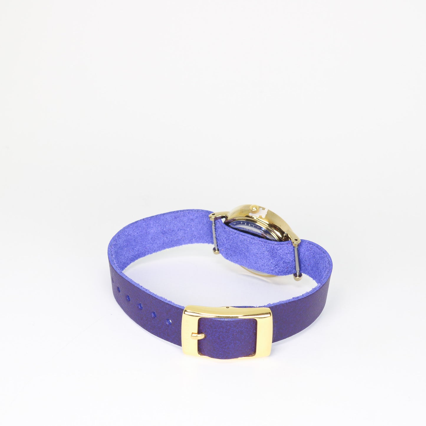 Montre femme mauve / crème et or