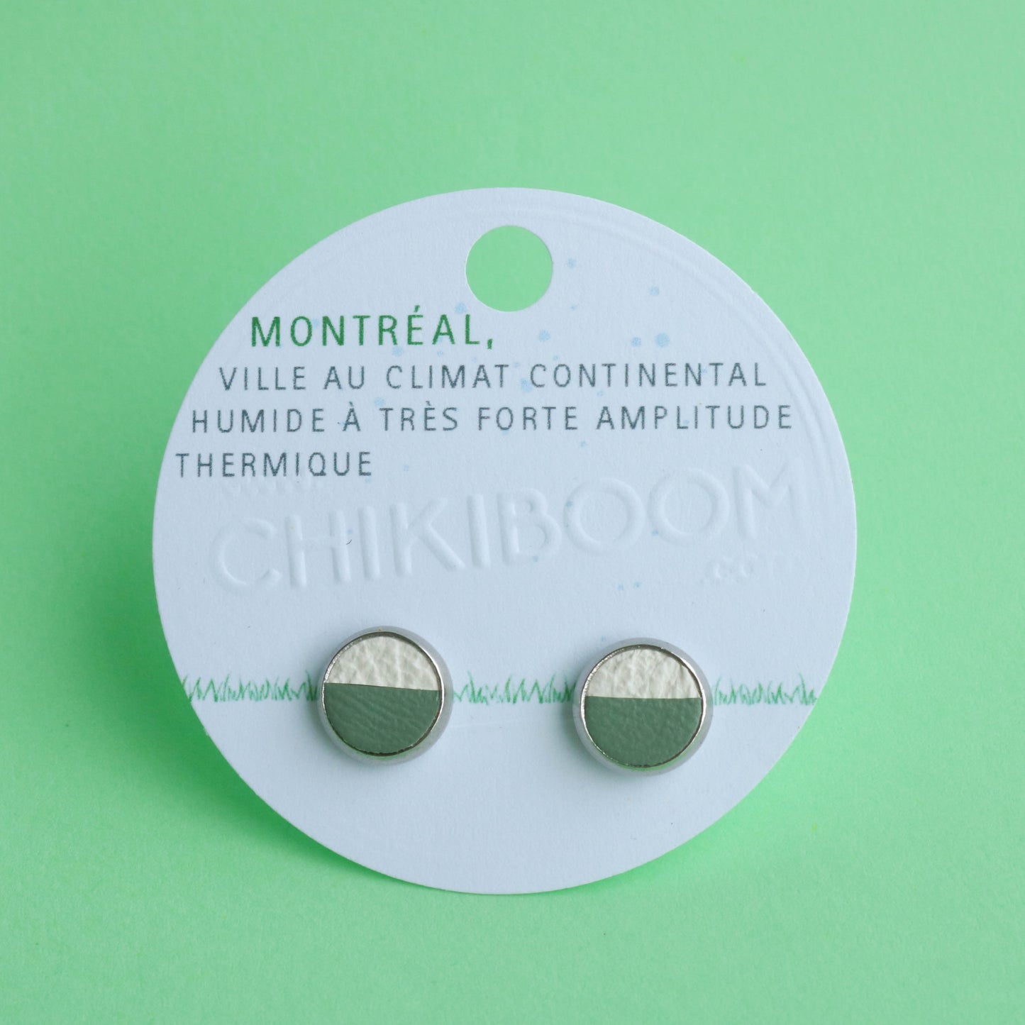 Grass under the snow earrings
