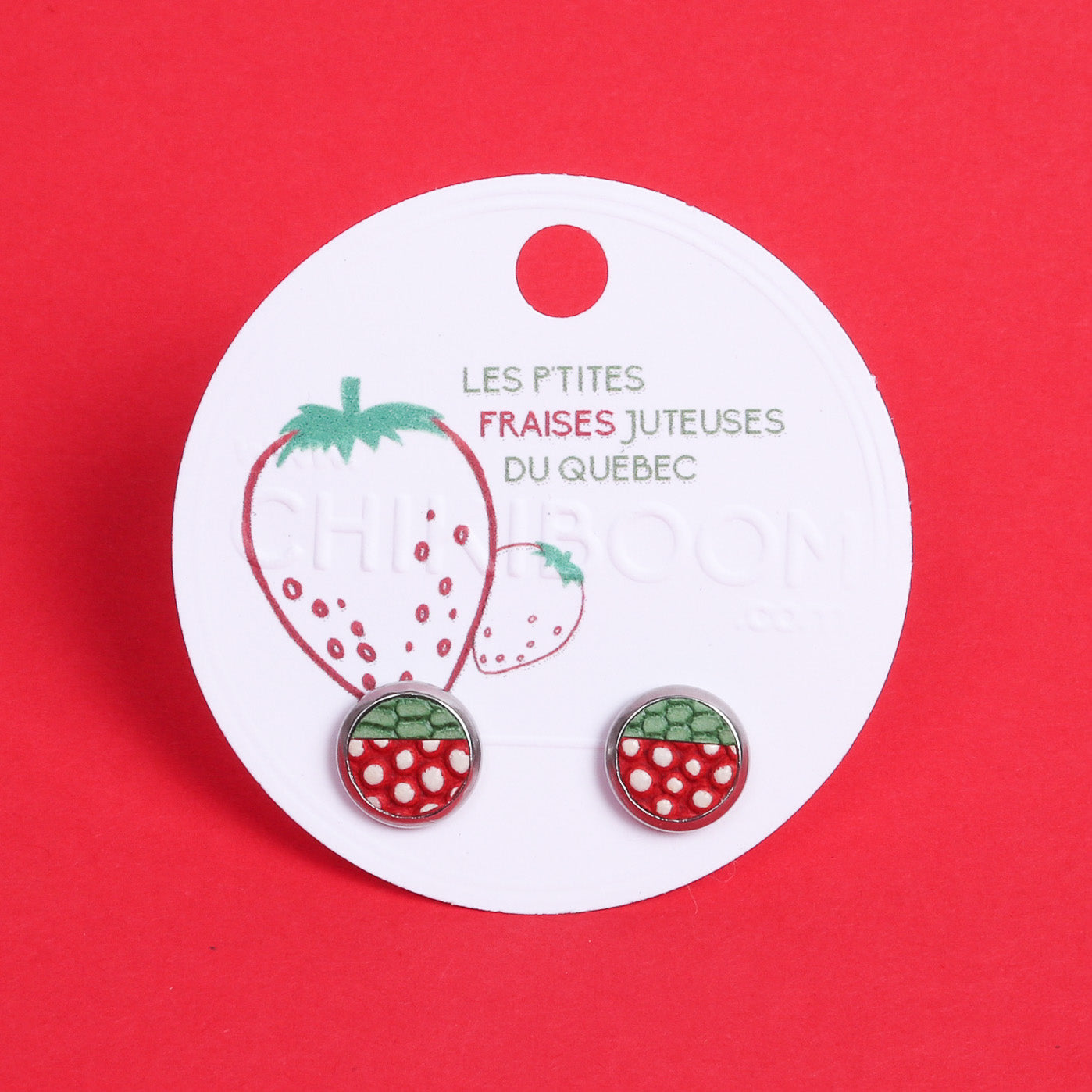 Boucles d'oreilles P'tites fraises