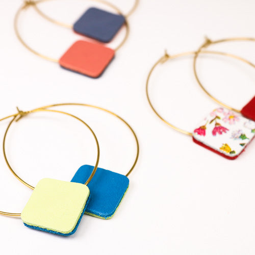 Boucles d'oreilles Rond / Carré