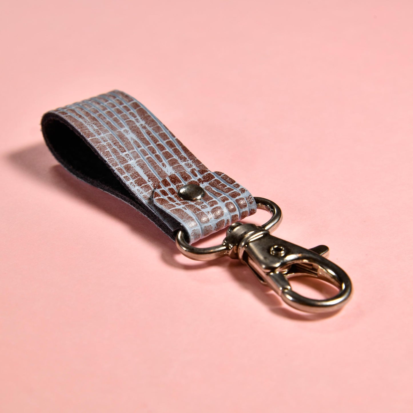 Blue and pink key ring