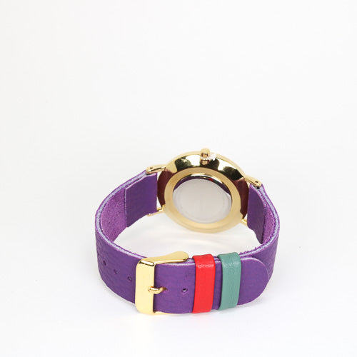 Montre mauve / blanc 90's