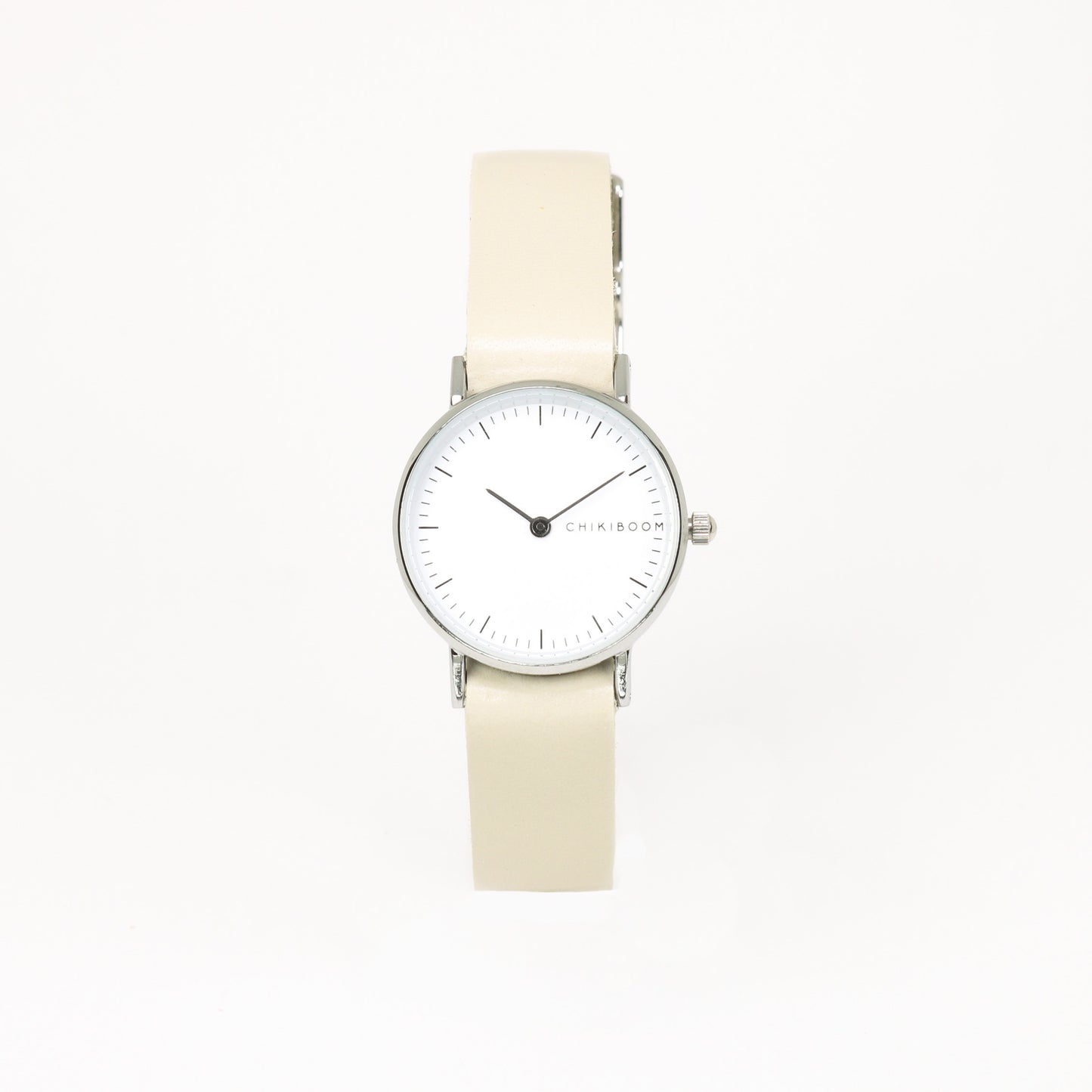 Montre femme beige lustré / blanc