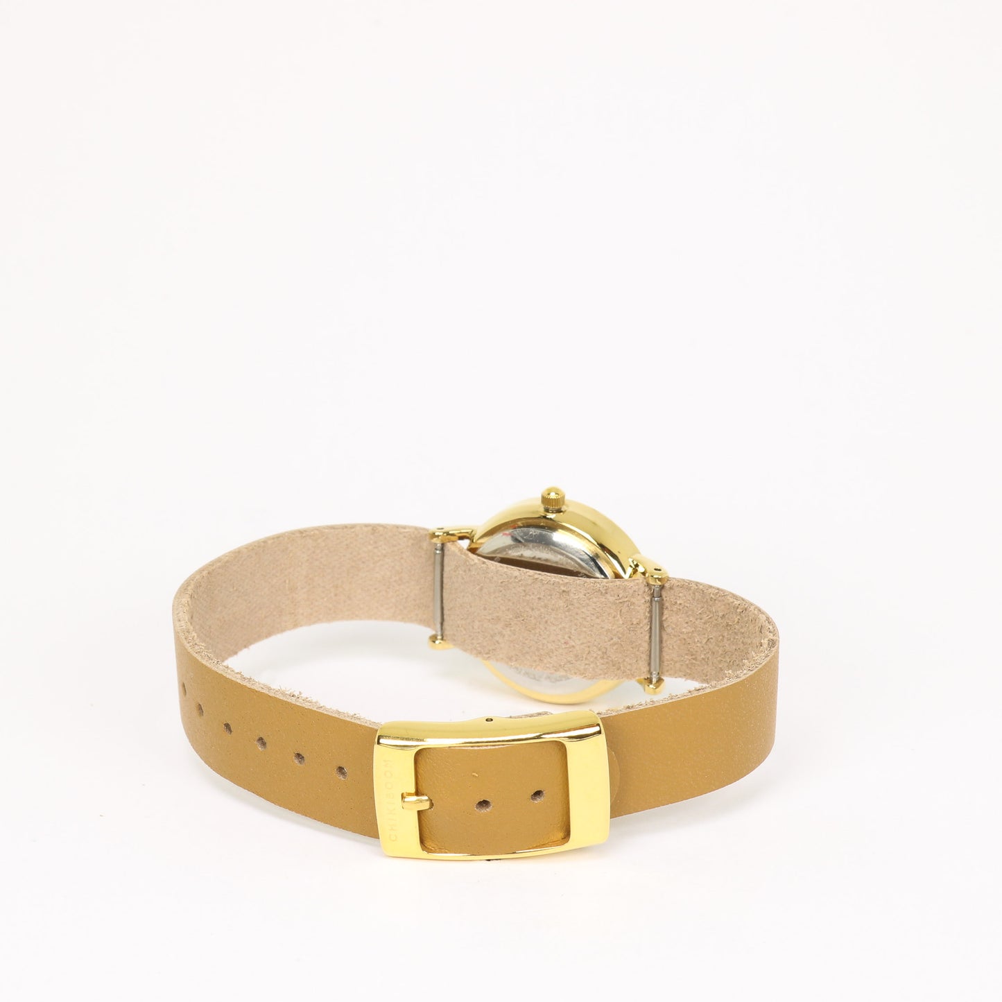 Montre femme tan / noir et or