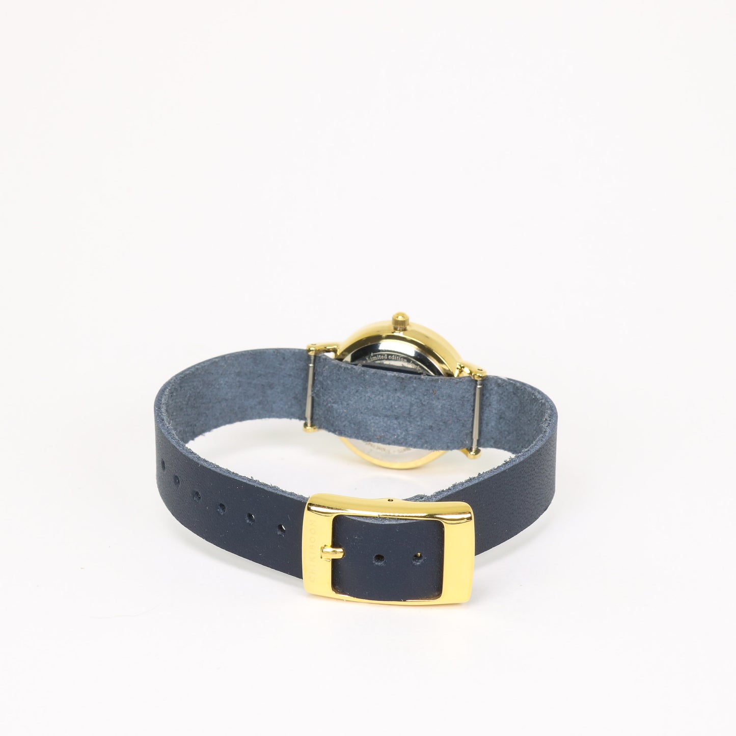 Montre femme marine / crème et or