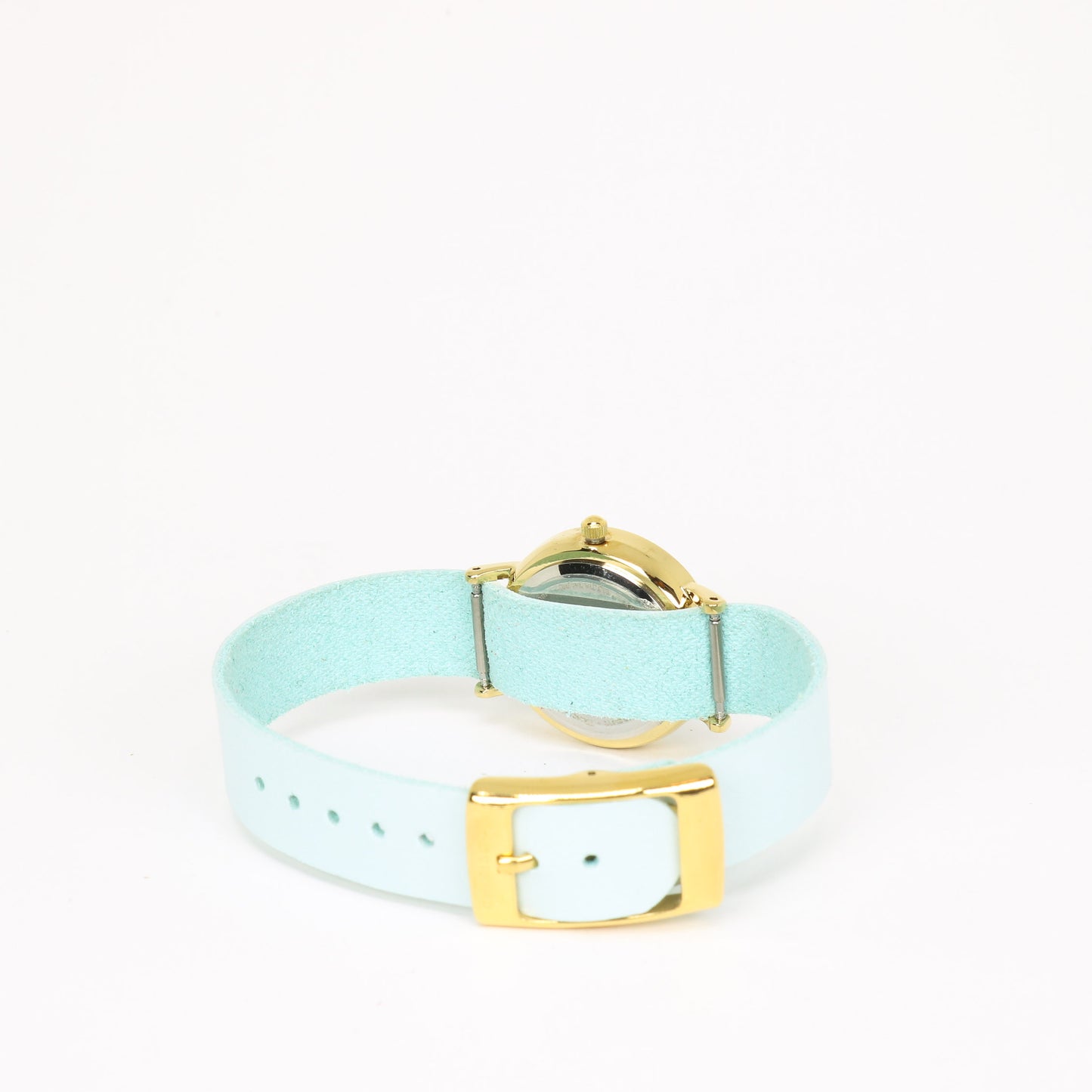 Pale blue / cream and gold women's watch