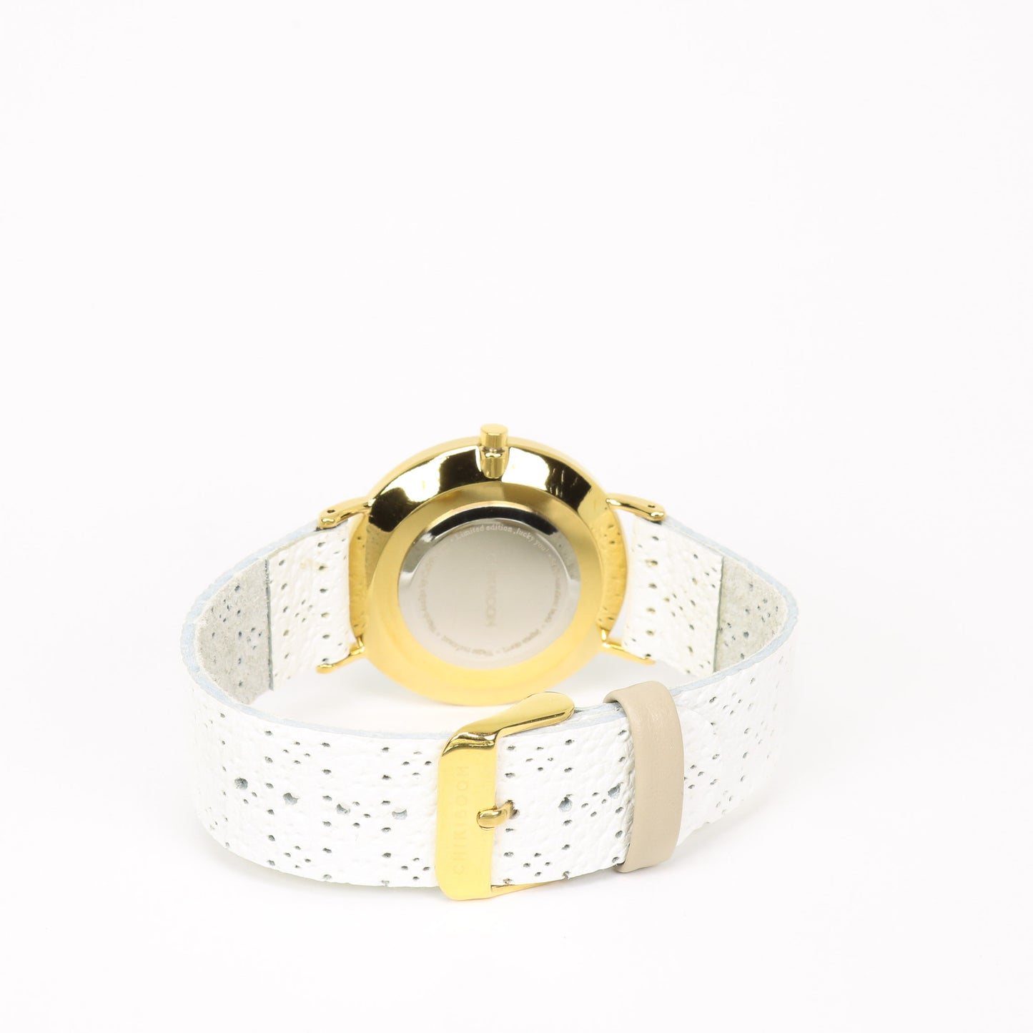 White / sage and gold watch