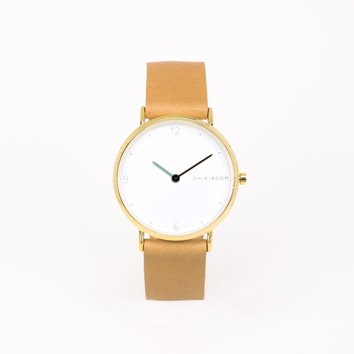 Tan / white and gold watch