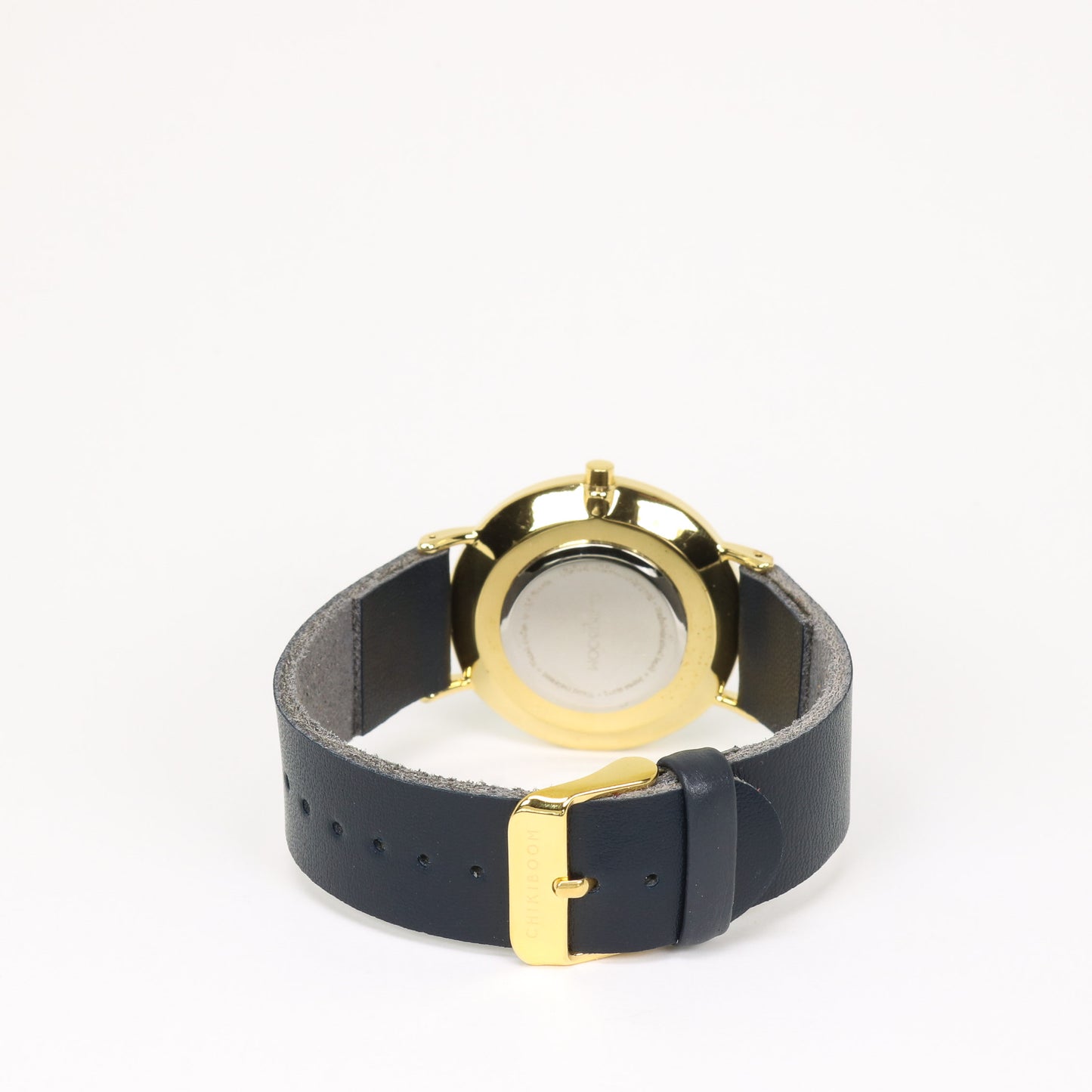 Montre marine / blanc et or