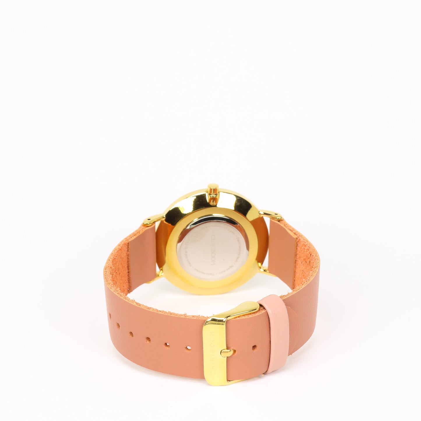 Terracotta / white and gold watch