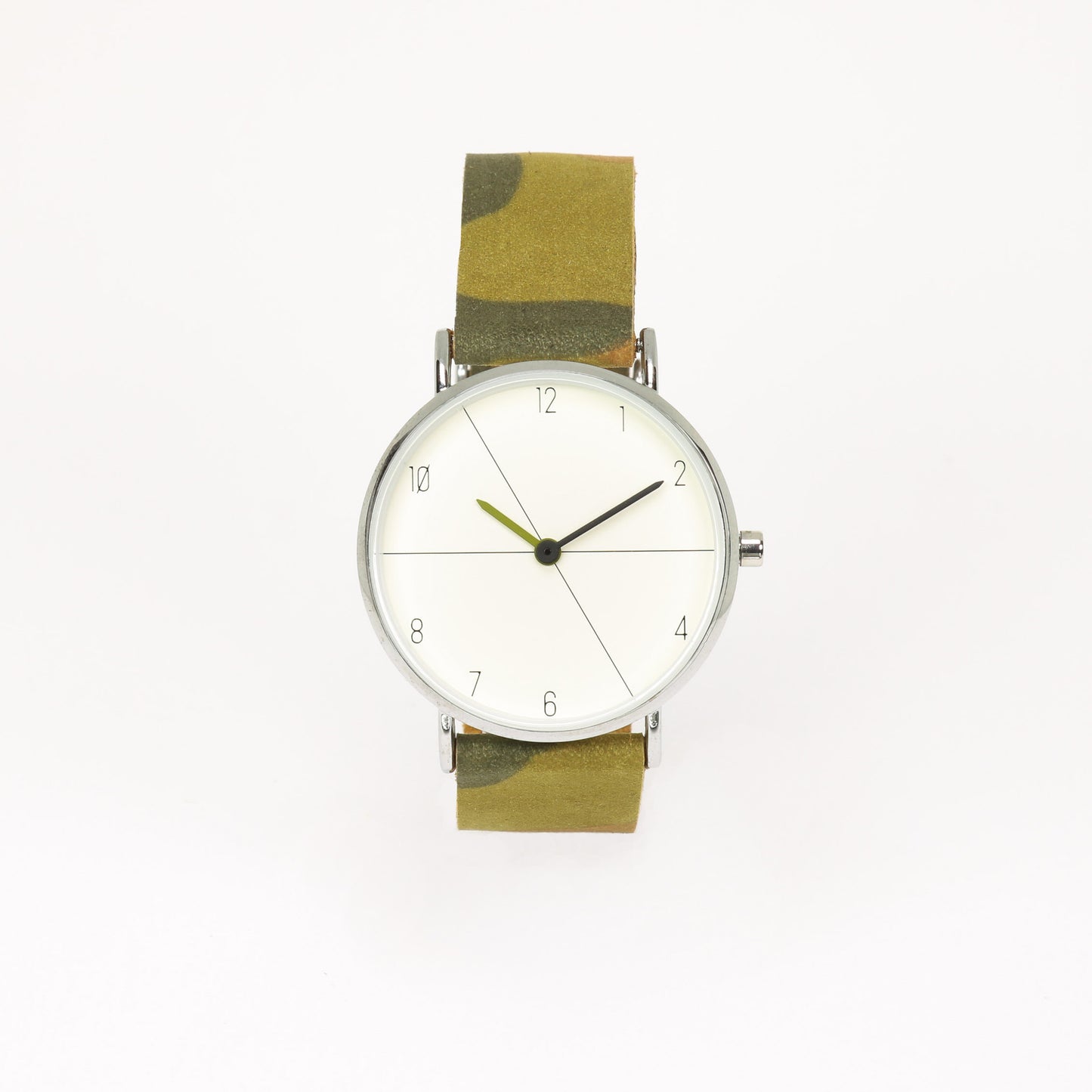Montre camouflage / blanc crème