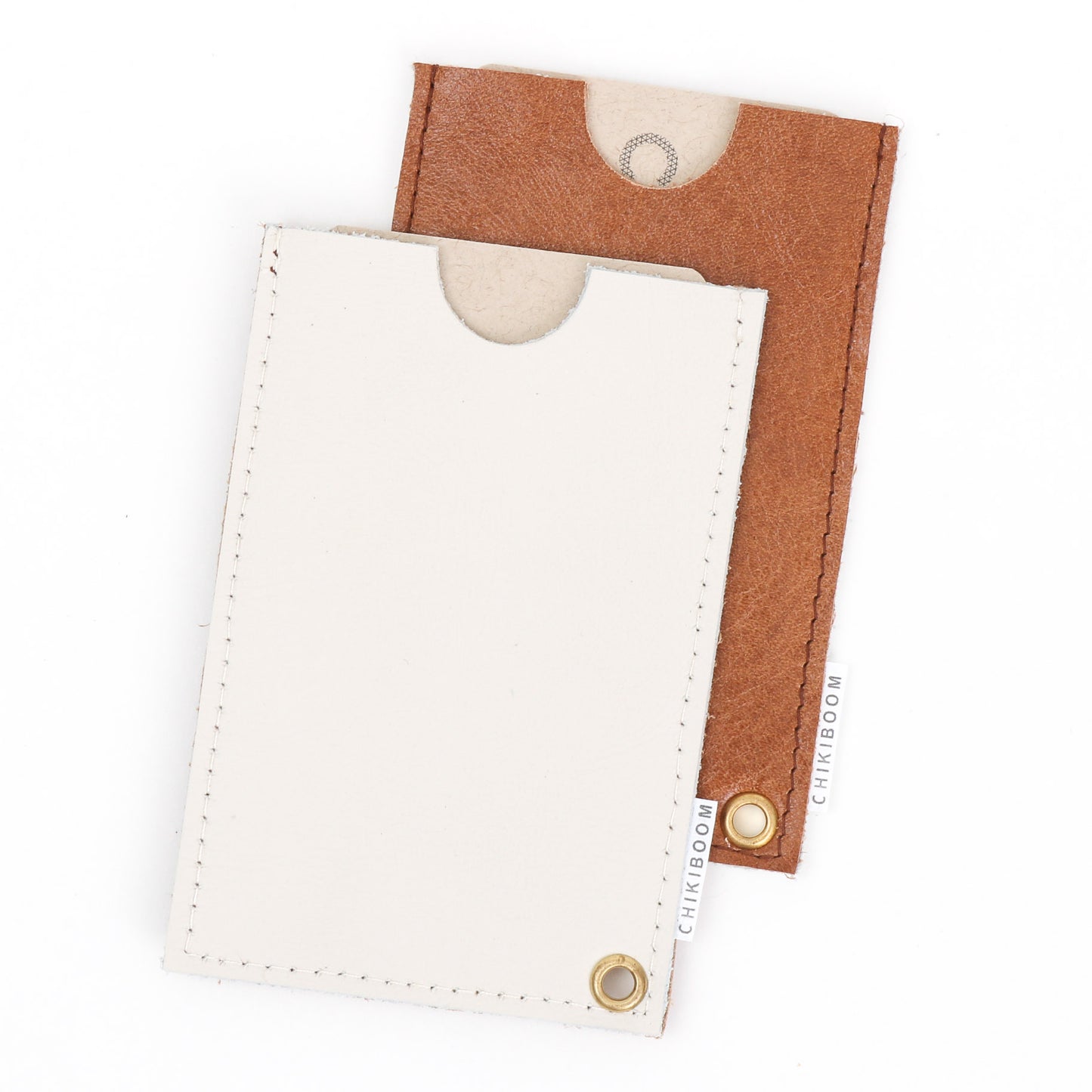 Porte-cartes ocre / beige