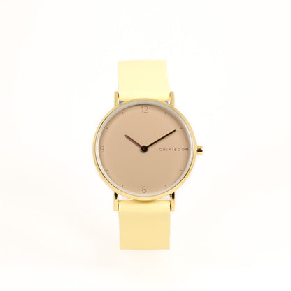 90's Pale yellow / rosé watch 