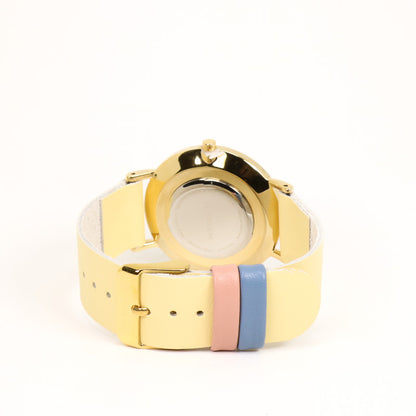 90's Pale yellow / rosé watch 