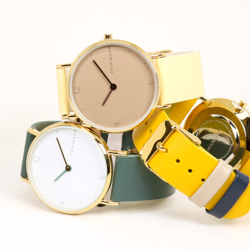 90's Pale yellow / rosé watch 