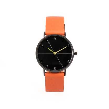 90's Orange / matte black watch