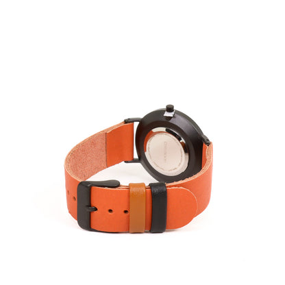 90's Orange / matte black watch