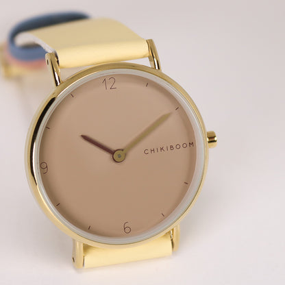 90's Pale yellow / rosé watch 