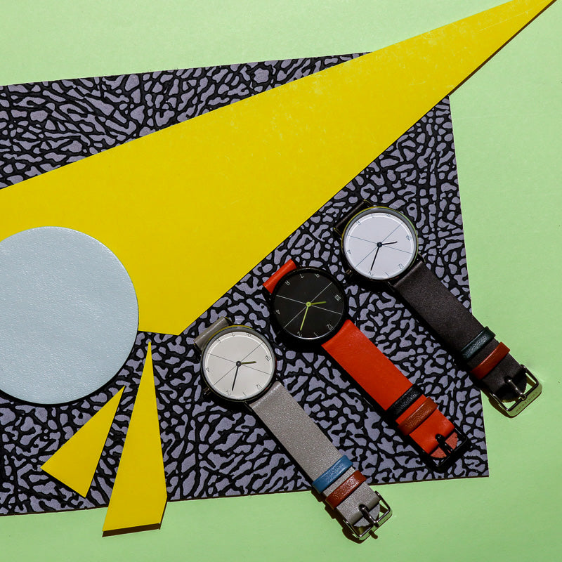 90's Orange / matte black watch