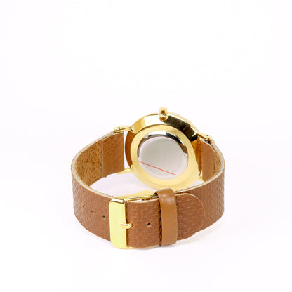 Textured brown watch / Mists and gold