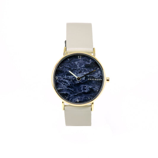 Montre gris pâle / Brumes et or