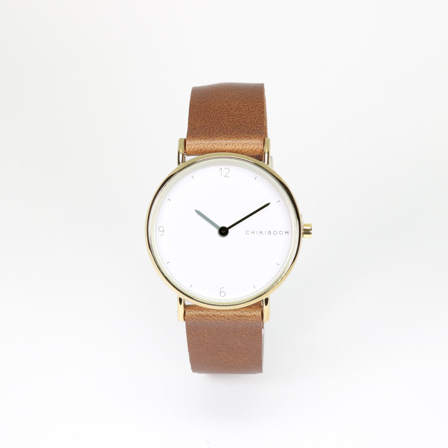 Beige / white and gold watch