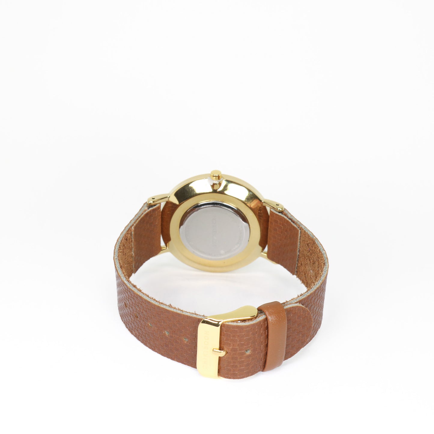 Textured brown / white and gold watch
