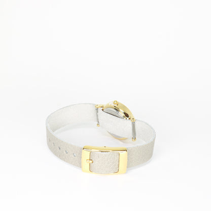 Montre femme gris chaud / noir et or