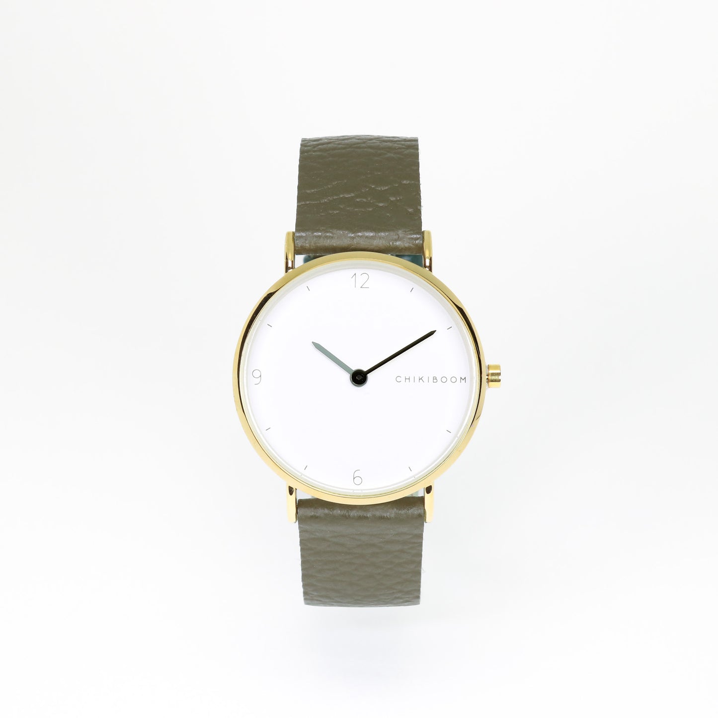 Textured green / white and gold watch