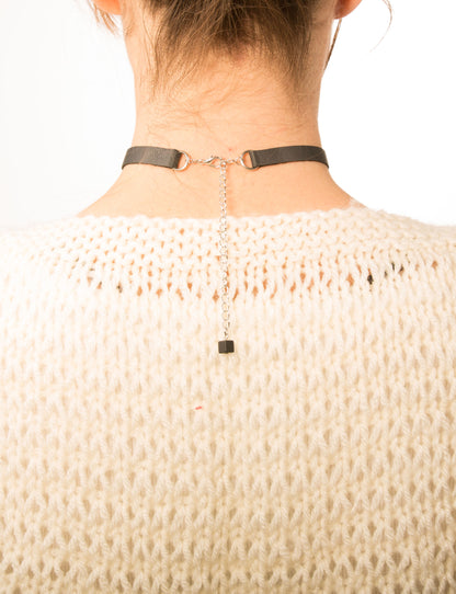 Black choker necklace