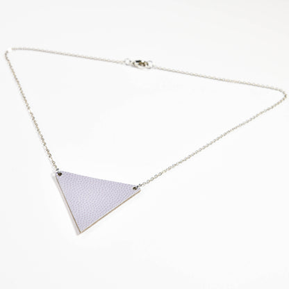 Purple triangle necklace