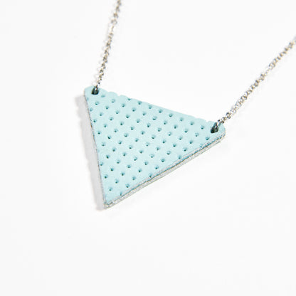 Holed turquoise triangle necklace