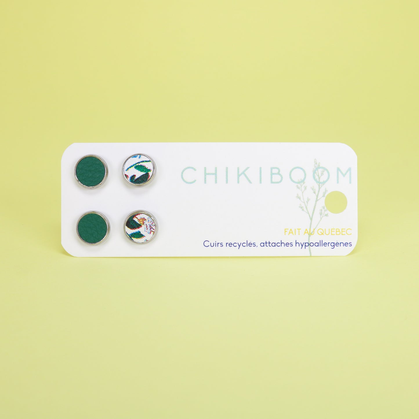Duos de boucles d'oreilles inox