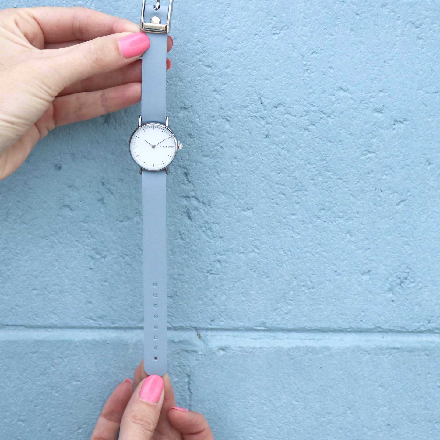 Baby blue / white women's watch