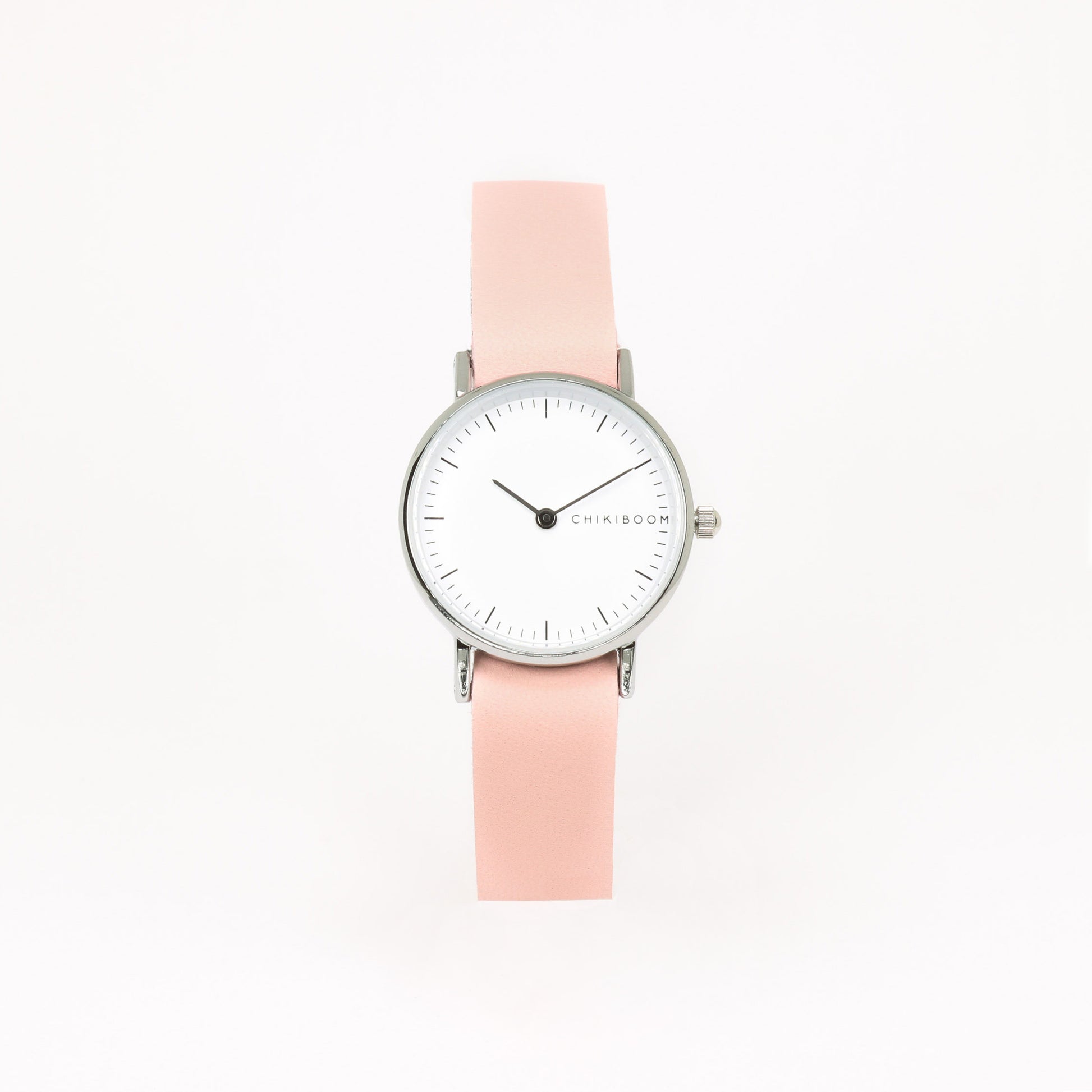 Montre femme rose pâle blanc – Chikiboom