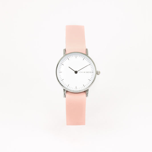 Pale pink / white women's watch