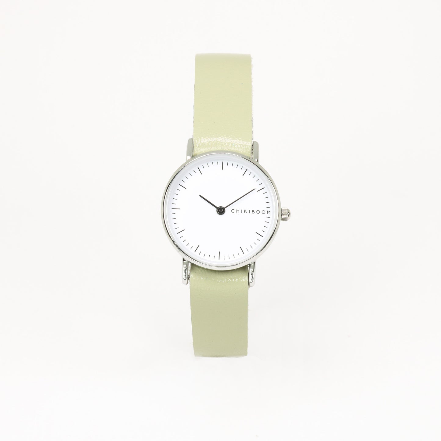 Pale green / white women's watch