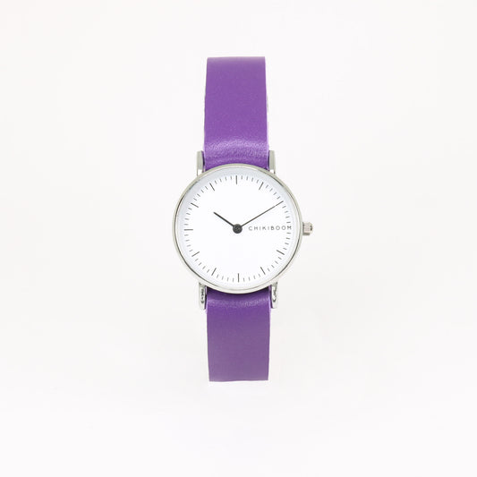 Montre femme mauve / blanc