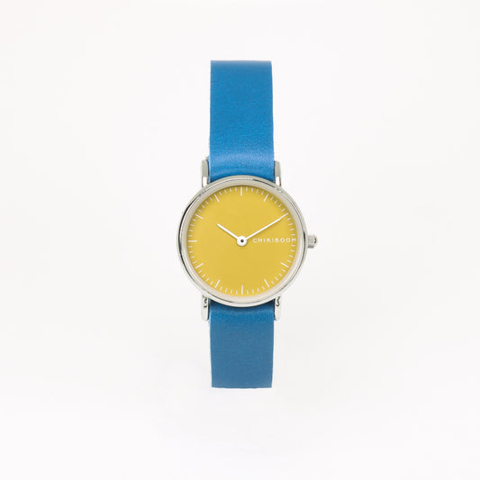 Blue / yellow women's watch