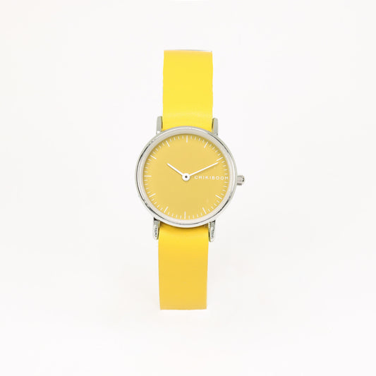 Yellow / yellow women's watch