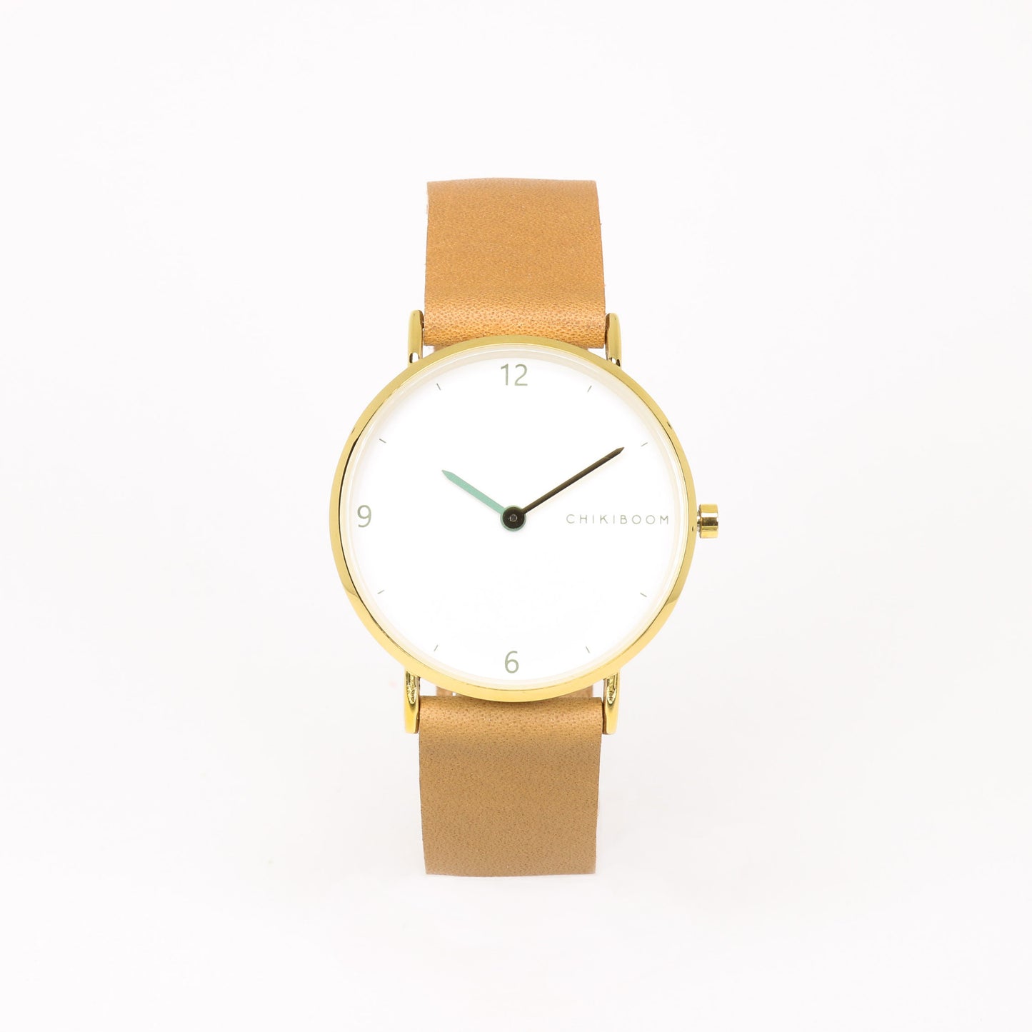 Tan / white and gold watch