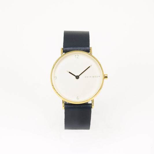 Navy / cream and gold watch