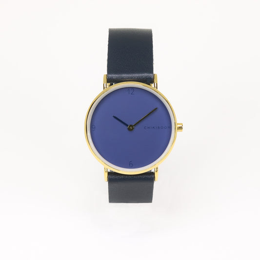 Navy / blue and gold watch