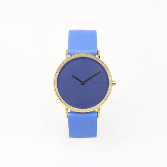 Blue / blue and gold watch