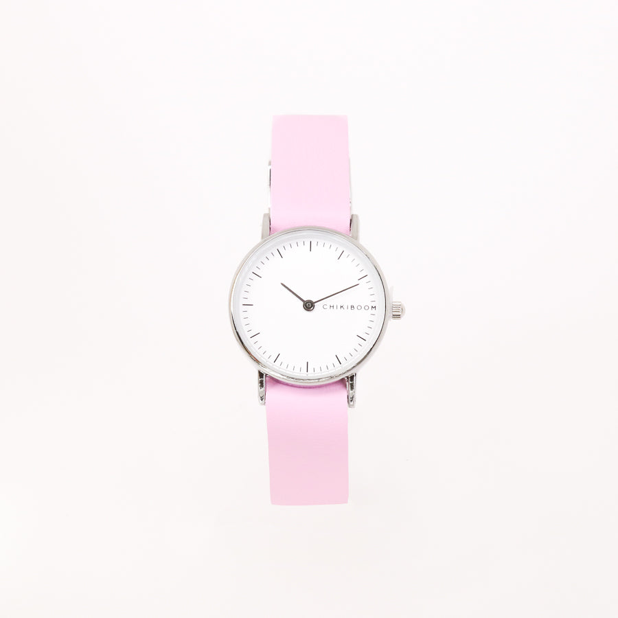 Montre femme rose / blanc