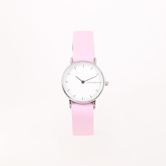 Montre femme rose / blanc
