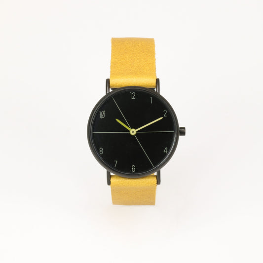 Mustard / matte black watch