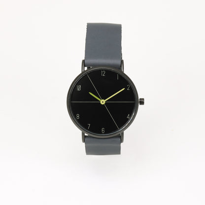 Montre bleu-gris / noir mat