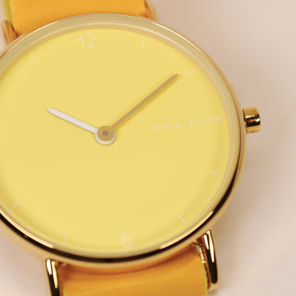 Montre citron / citron et or
