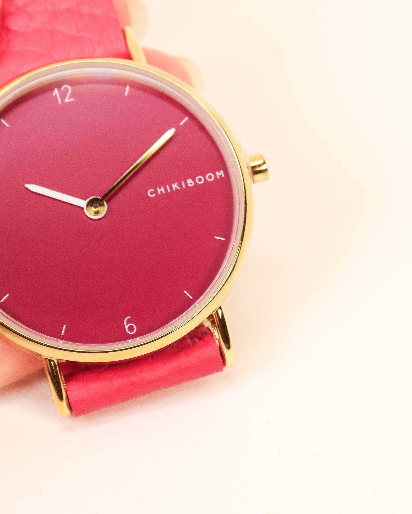 Montre framboise / framboise et or